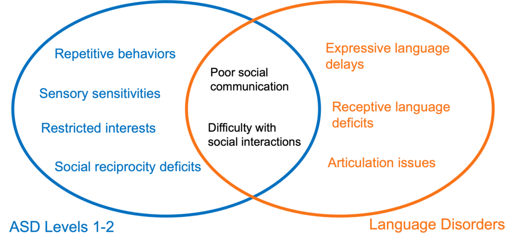 ASD (level 1-2) vs Language disorders